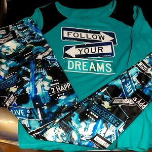 NWOT LS tee and matching leggings
